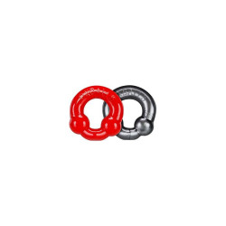 Pack Cockrings Ultraballs Oxballs Gris - Rouge